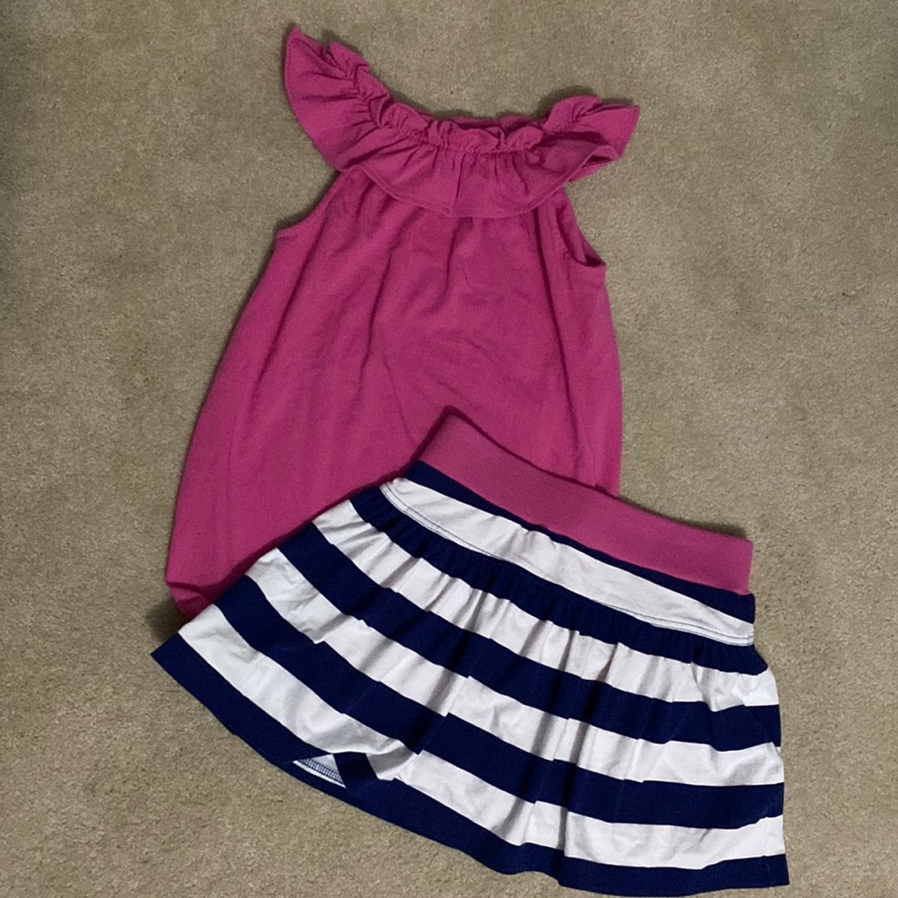 Kelly Kids shirt and skort. Size 7-8